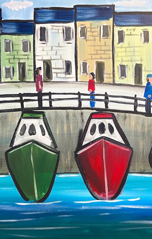 Row Of Boats 2 by Aisha Haider