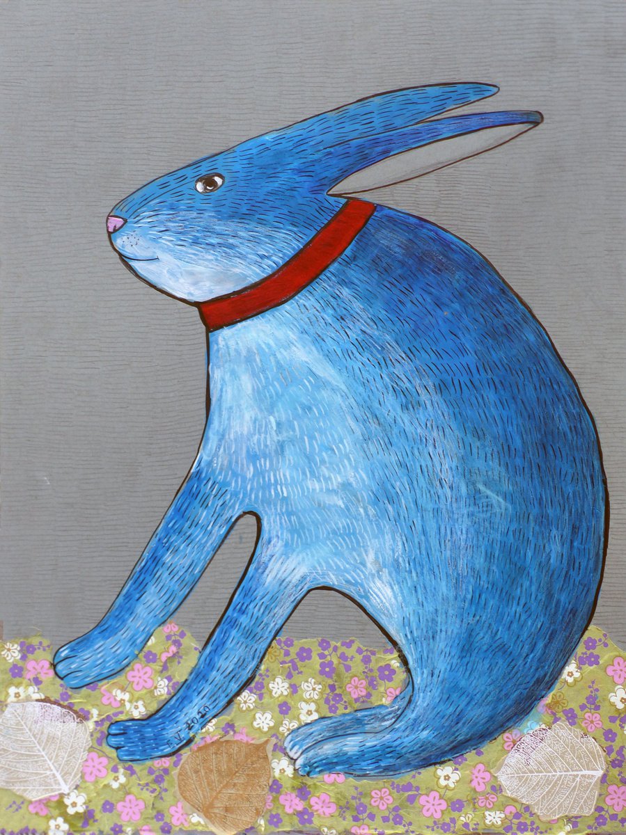 Blue bunny by Elizabeth Vlasova