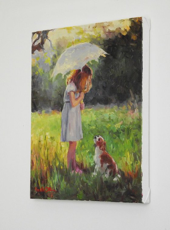 Girl and dog