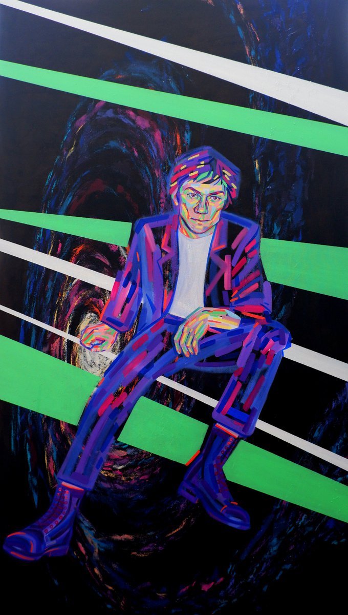 Impressionistic Portrait Oil Painting By Van Lanigh, 31 X 55", Broken Reality, Original Artwork