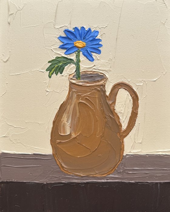 Blue flower in a jug