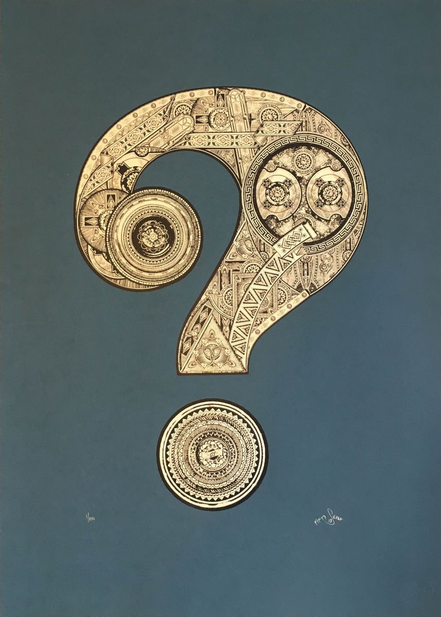 57Design | Original  Screenprint | The Illustrated Letter Project: '?' | 50 X 70Cm | Artwork For Sale On Artfinder