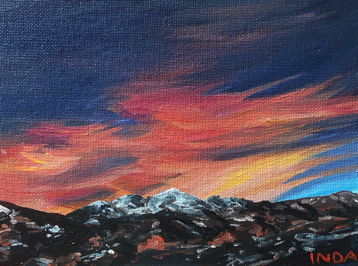 Mountain Sunset by Grace Neeson