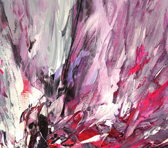 Anthracite And Pink Abstraction L 1