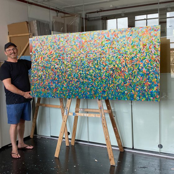 Bronte Garden Dance- 200 x 102cm acrylic on canvas