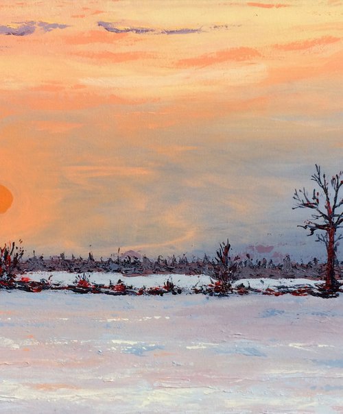 Winter twilight, # 150 by Jules Morissette