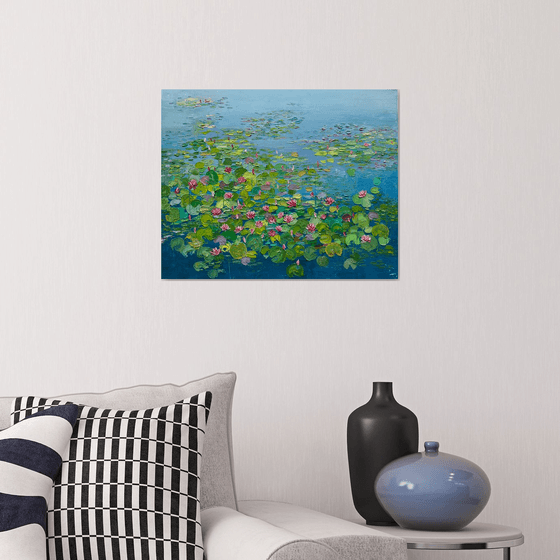 A slice of heaven- II! Water lilies painting