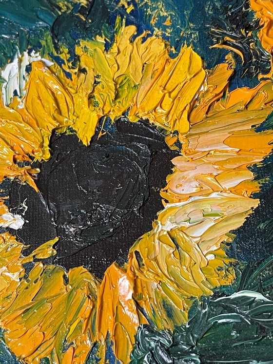 SUNFLOWERS, 30X42 CM