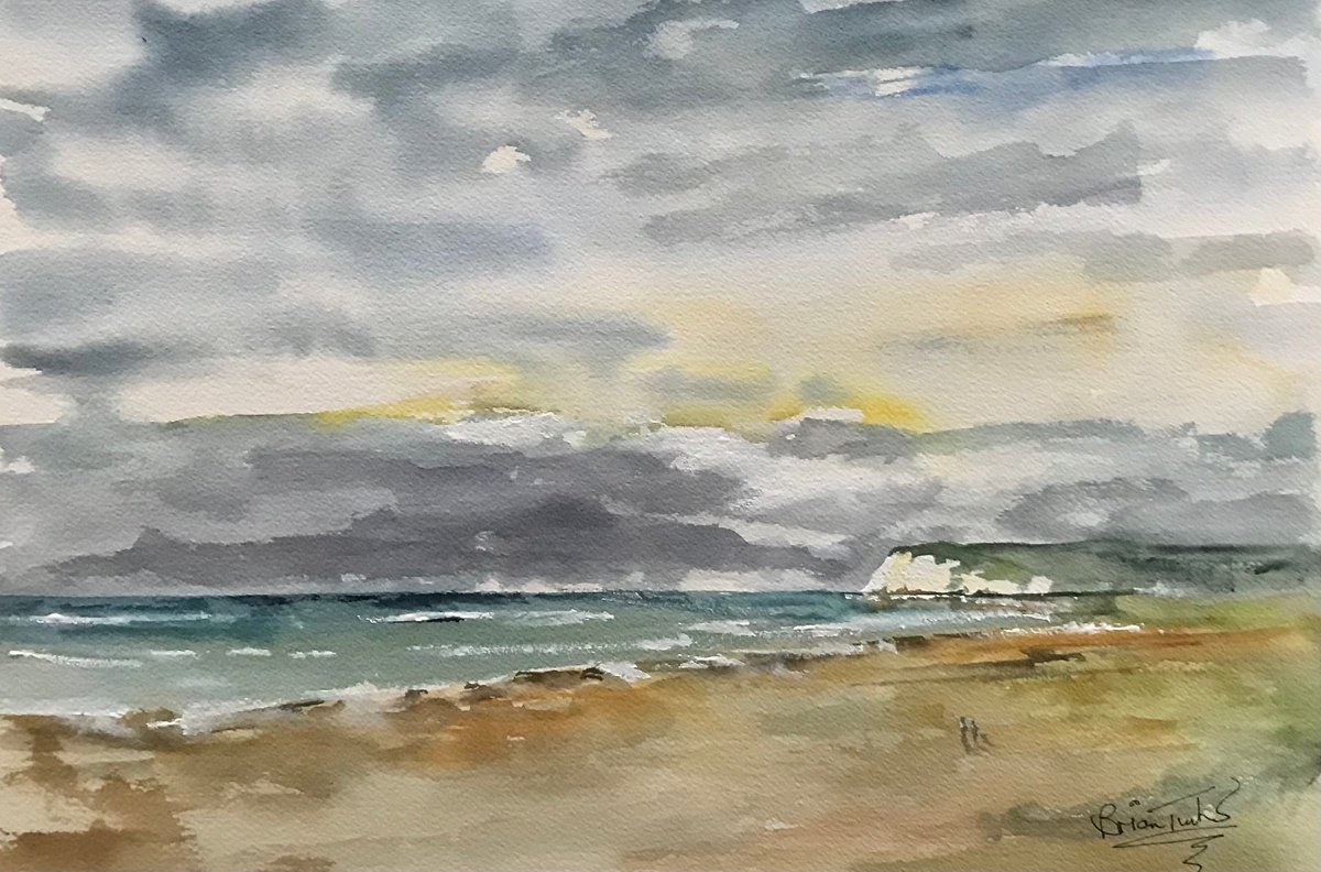 Impressionistic Painting , Across To Fairlight From Rye By Brian Tucker, 18 X 12, Artwork For Sale On Artfinder