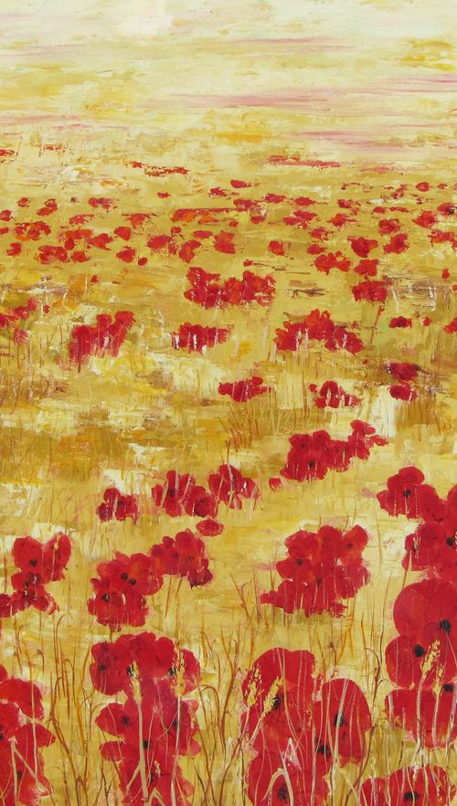 Barley Field with Poppies by Christine Gaut