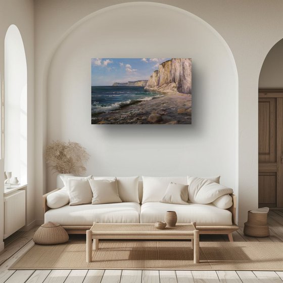 "Light over the rocks"