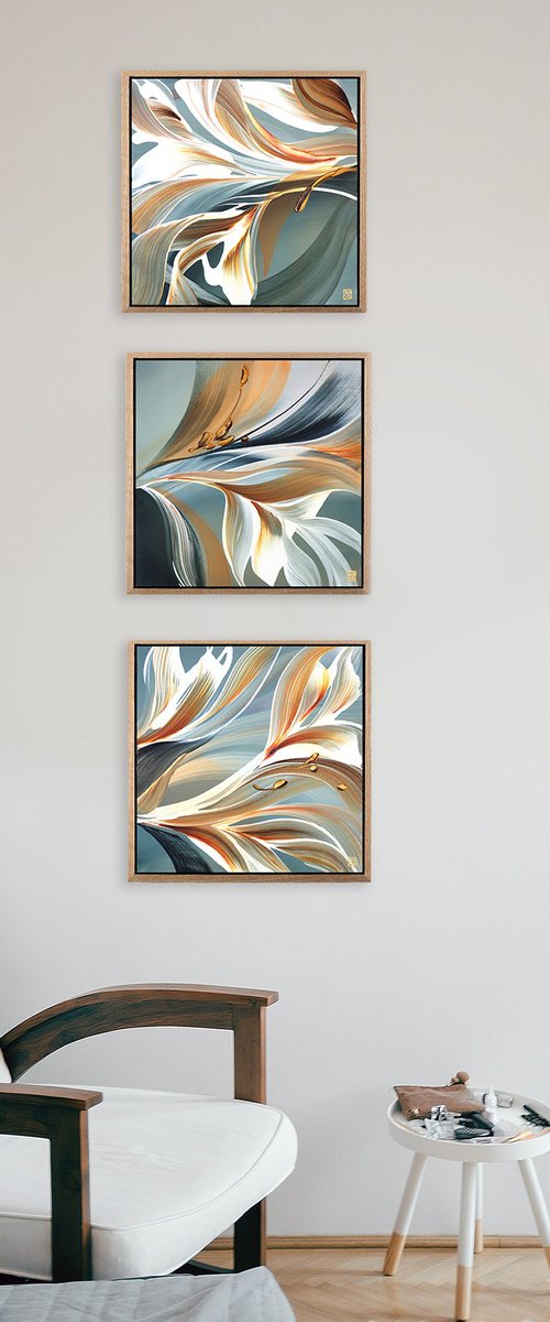 Golden Hour Triptych by Novi Lim