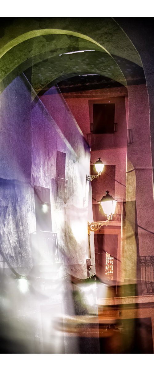 Spanish Streets 23. Abstract Multiple Exposure photography of Traditional Spanish Streets. Limited Edition Print #1/10 by Graham Briggs