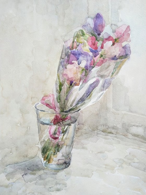 Bouquet - Gift.  Original watercolour painting.