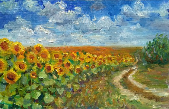 Sunflower landscape deals