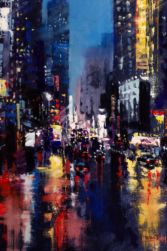 ABSTRACT CITYSCAPE. " Night city lights"