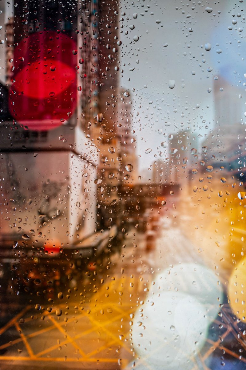 Abstract Cityscapes Photograph By Sven Pfrommer, 47 X 31", Rainy Days In Hong Kong Ix, Original Artwork