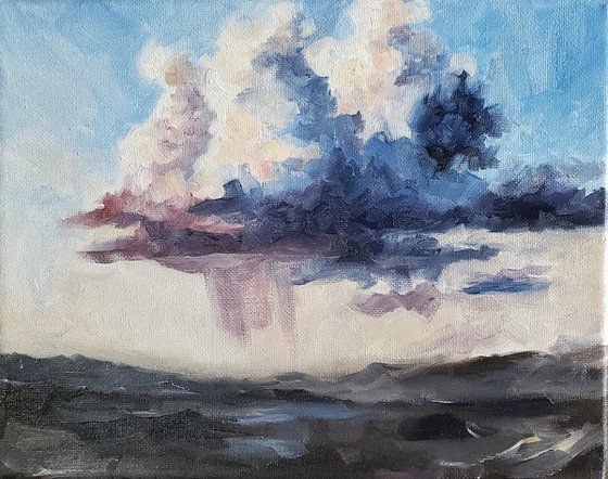 "Rain on the Prairie" - Landscape - Clouds