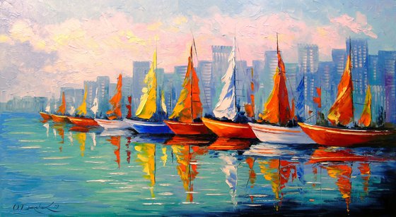 Sailboats in the Bay