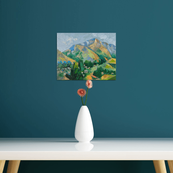 Village on a Green Hillside