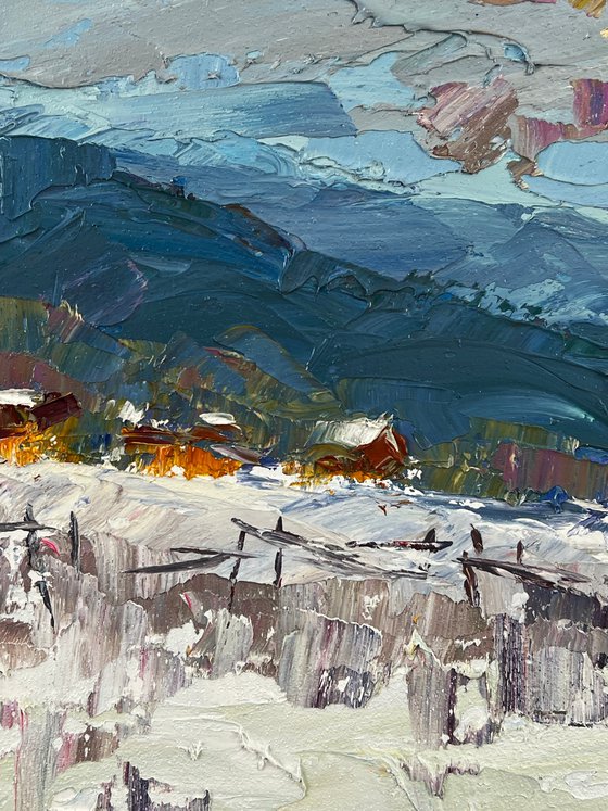 The Village Was Covered in Winter