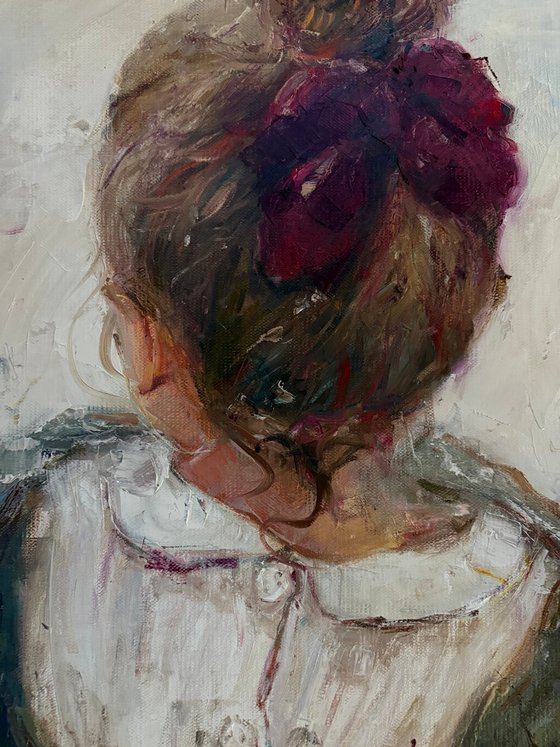 Girl with a green scarf