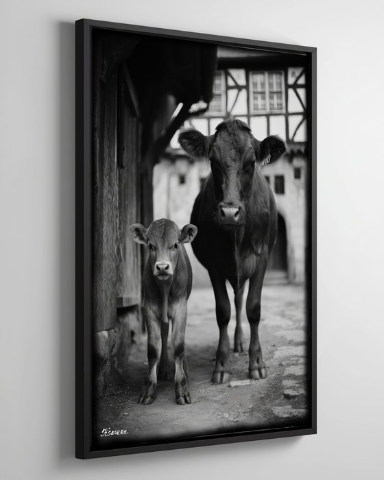 Cow and calf B0805J