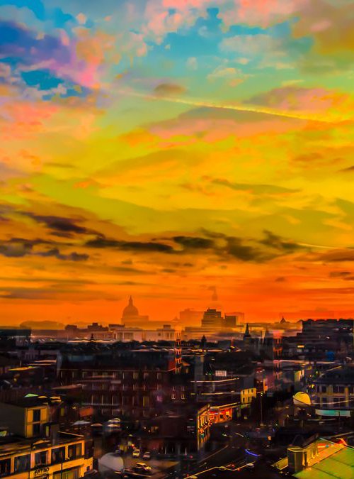 Abstract Nottingham Skyline by Graham Briggs