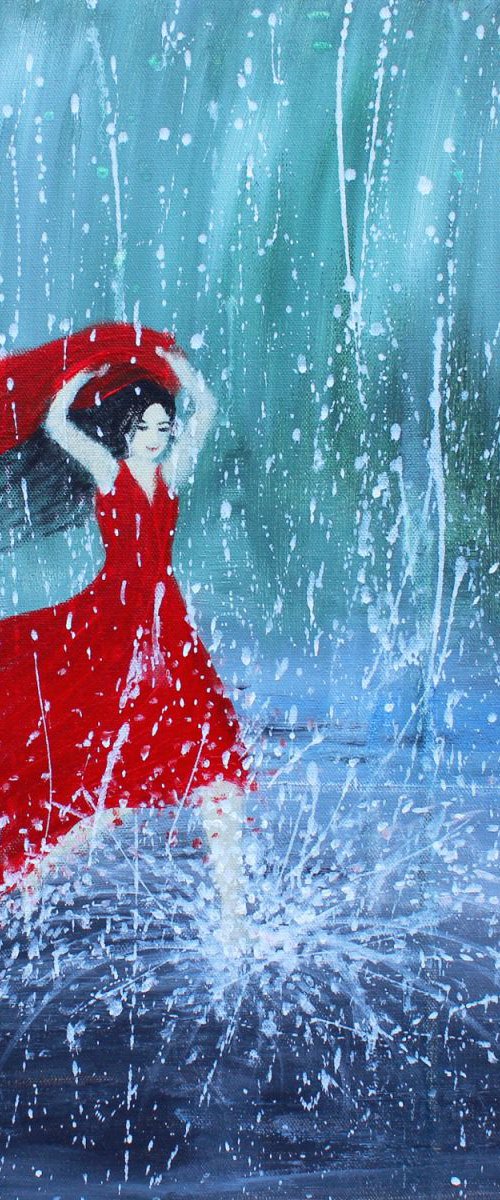 Being a Woman - Painting #7 (In the Rain) by Kume Bryant
