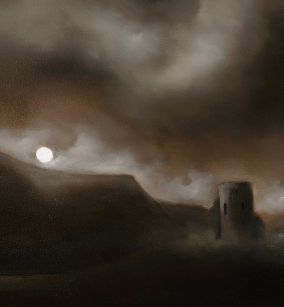 New Moonrise, Dolbarden Castle, Wales