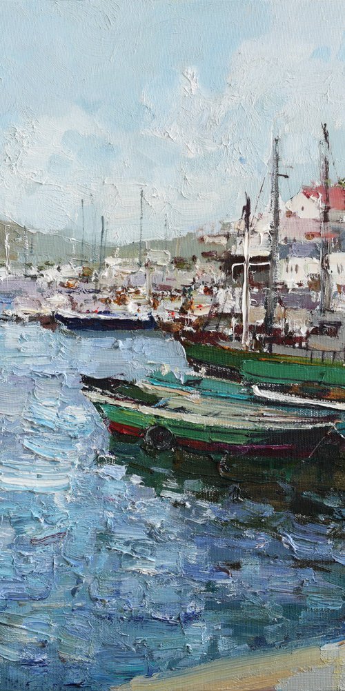 Boats in the Bay by Anastasiia Valiulina