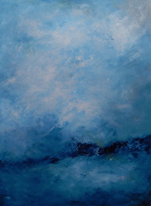 Blue ocean blue sky by Graciela Castro