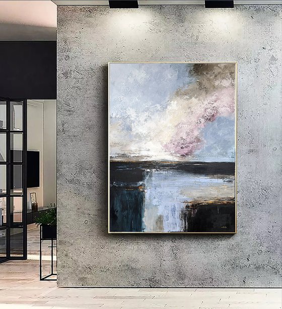 Violet Pink Sky Over Deep Waters