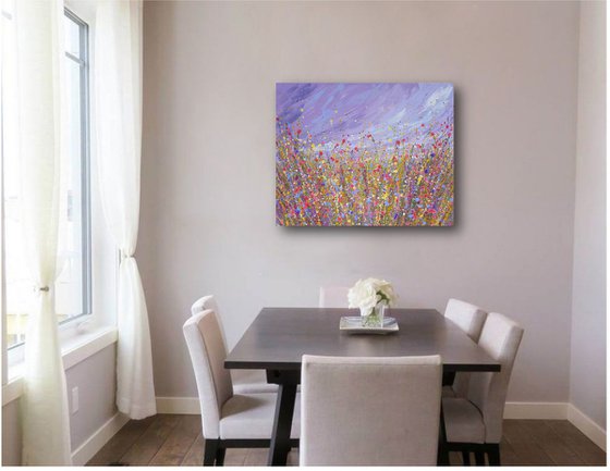 Lavender Haze Garden - Floral Painting