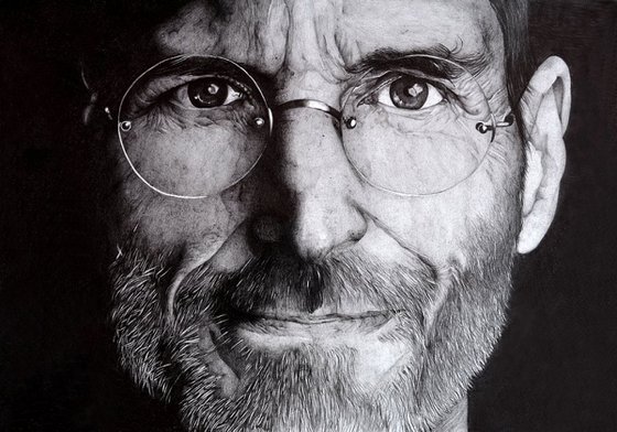 Steve Jobs, pencil portrait