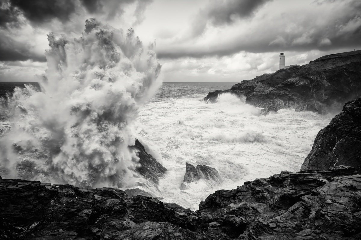 Photorealistic Photograph , Trevose Waves By Paul Nash, 24 X 16, Artwork For Sale On Artfinder