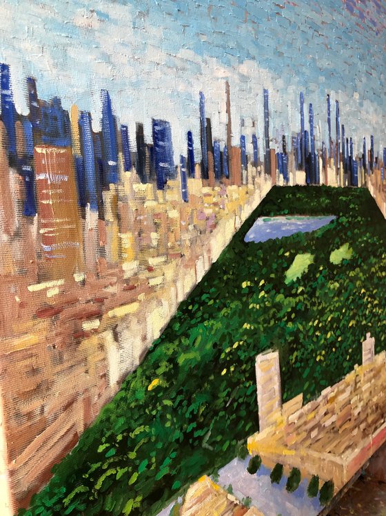 New York, cityscape painting