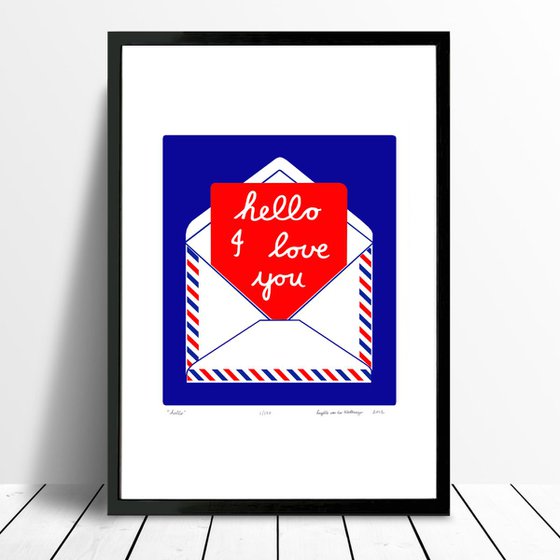 Hello - Unframed - FREE Worldwide Delivery