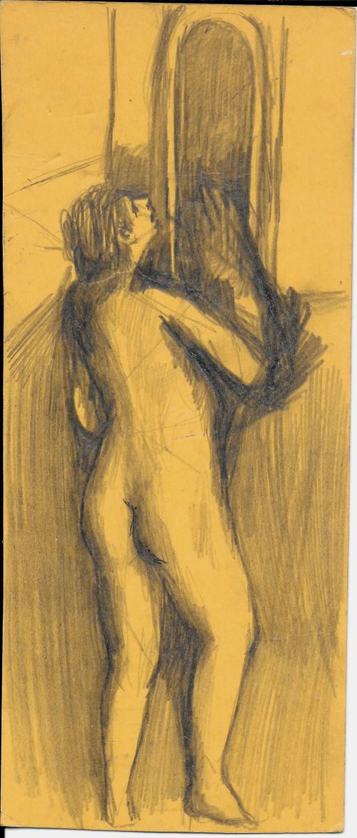 Nude Calling, 9x23 cm by Frederic Belaubre