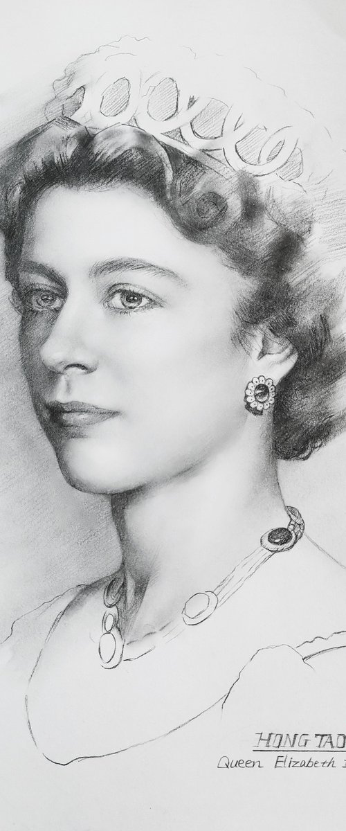 Young Queen Elizabeth II by Hongtao Huang