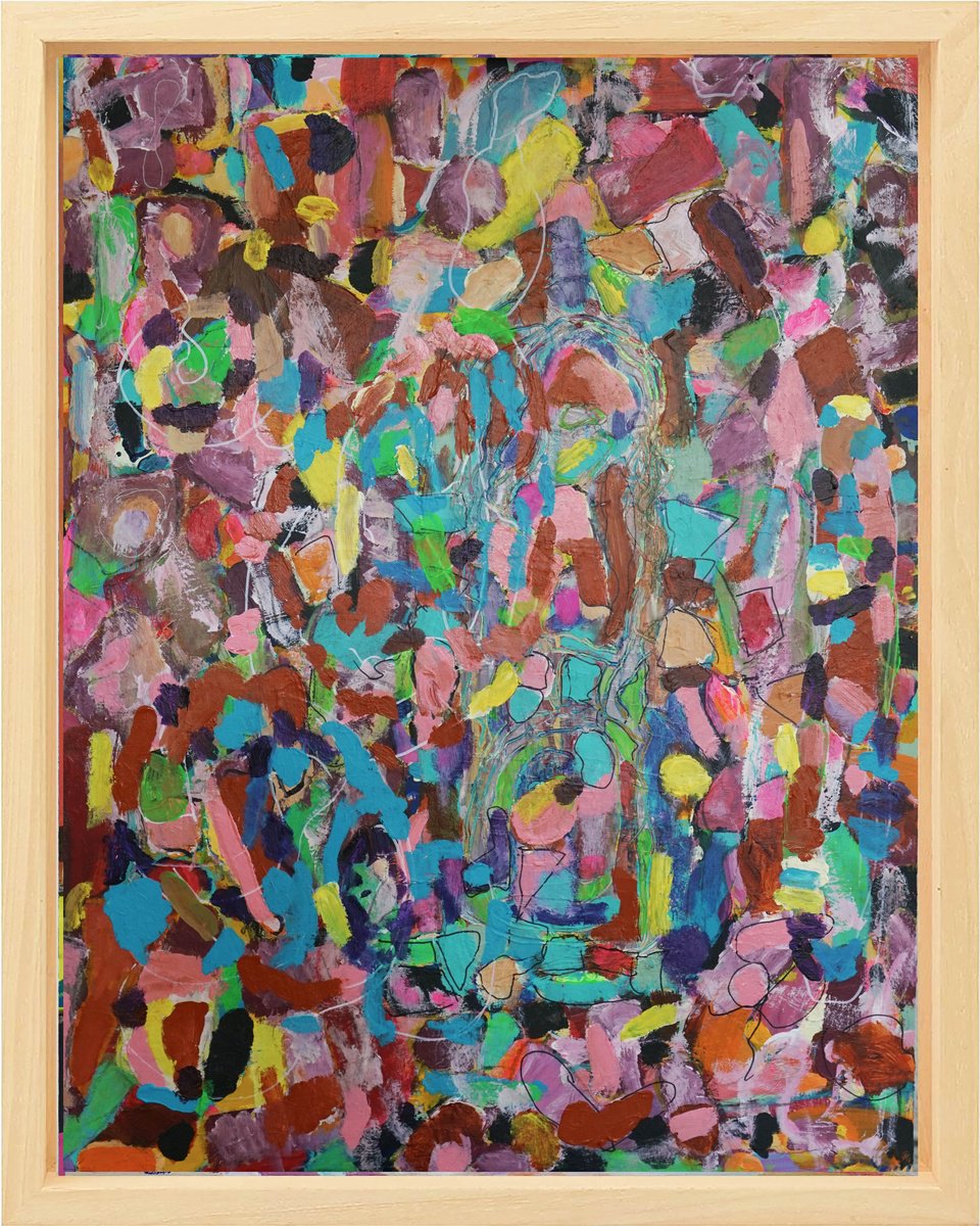 Organic Abstract Acrylic Painting By Geert Lemmers Fpa, 33 X 41, We Want To Be Heard Opus X, Original Artwork