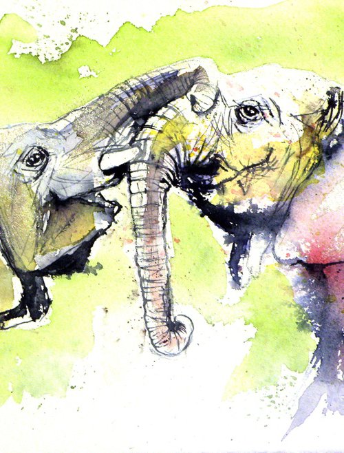 Elephants in silver by Kovács Anna Brigitta