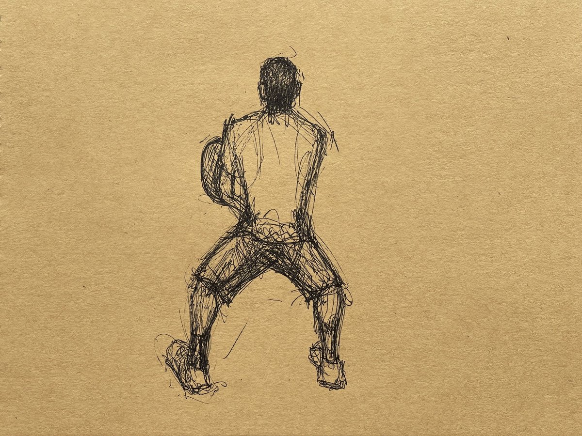 Expressive Portrait Ink Drawing By David Lloyd, 8 X 6, Returning 2, Original Artwork