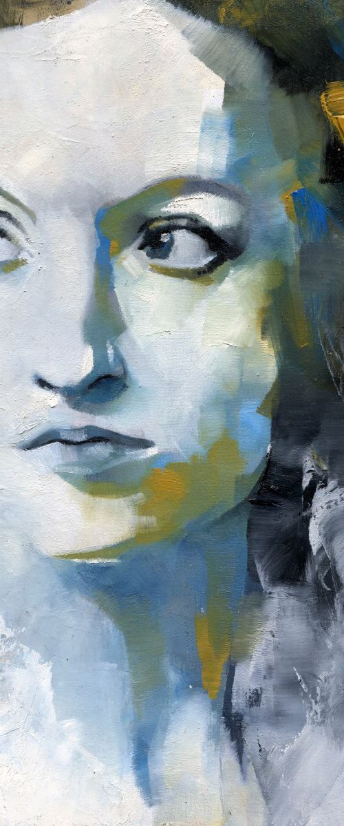 Study in Blue and Ochre by Patricia  Ariel