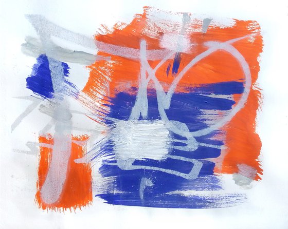 Orange and blue abstraction 1