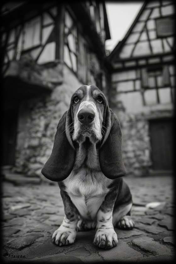 Dog in old village B0805E