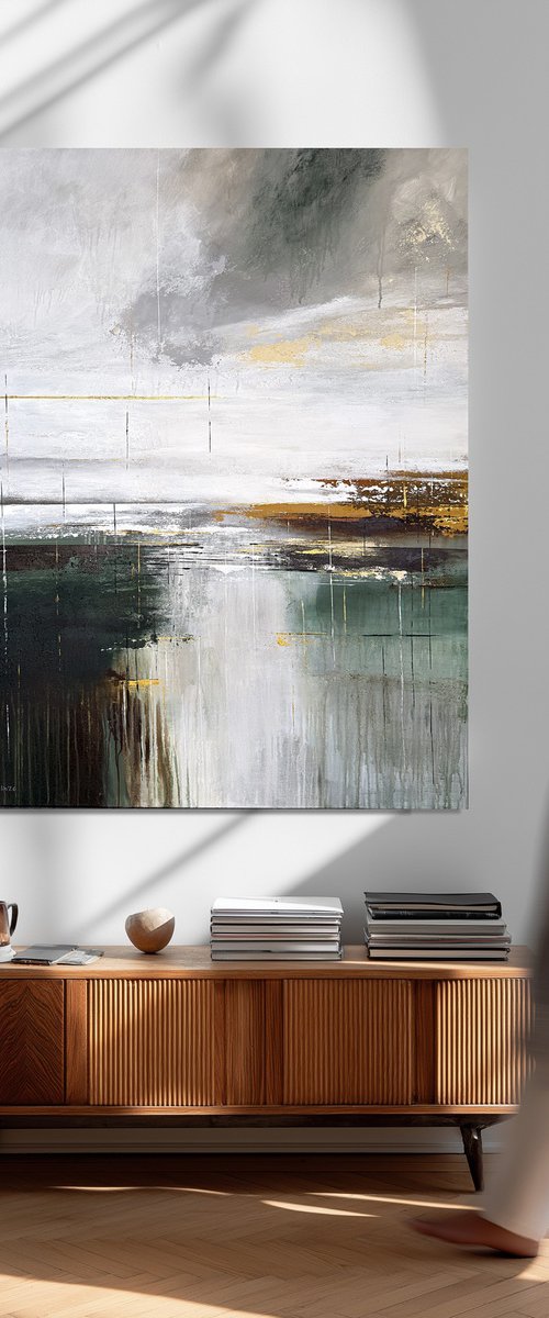 Emerald Divide. golden accents by Tatiana Malinovscaia