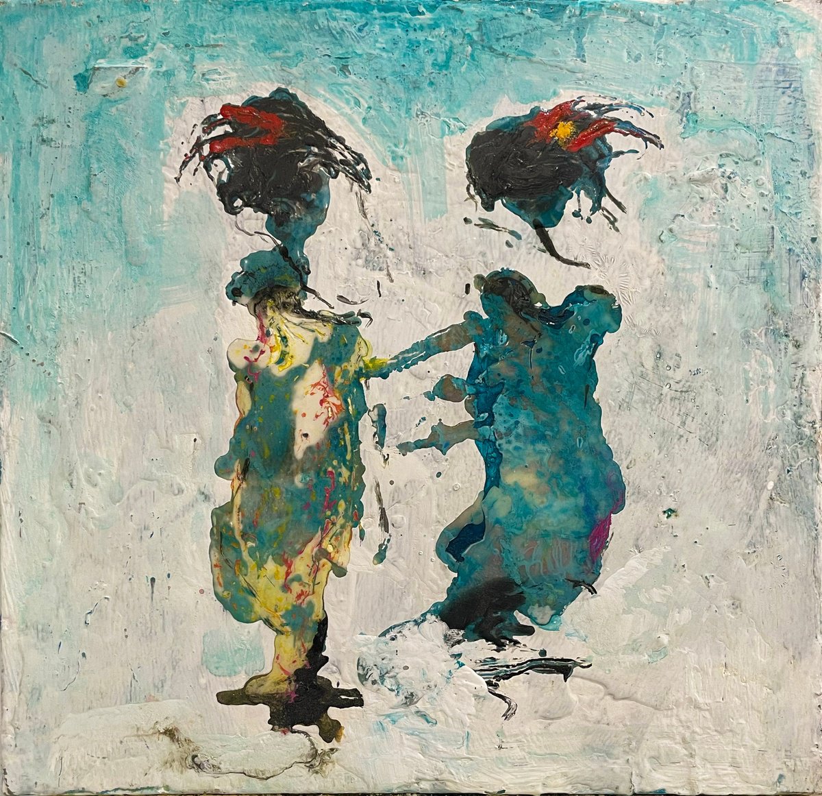 Expressive Painting , La Danza Interiore By Giusy Lauriola, 20 X 20, Artwork For Sale On Artfinder