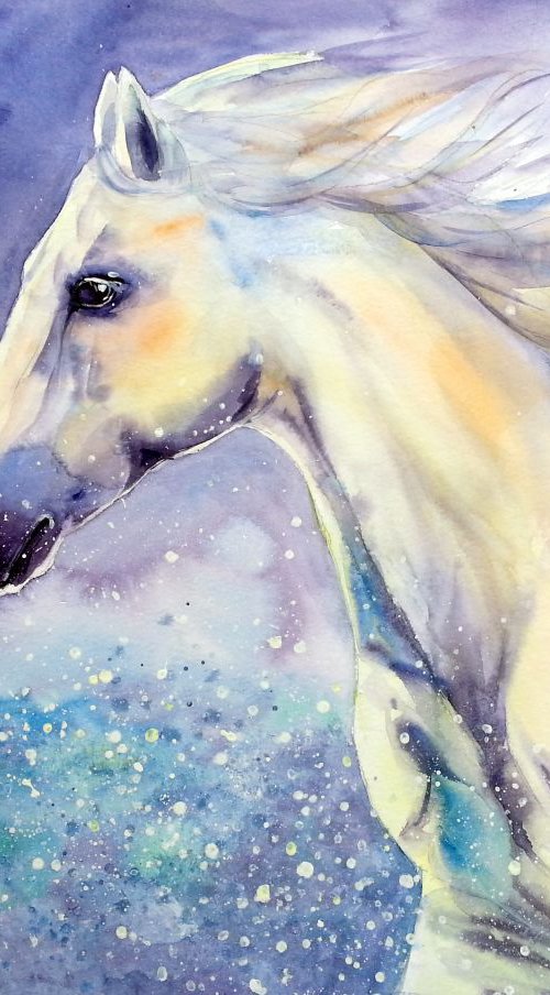 Run Like the Wind by Olga Beliaeva Watercolour