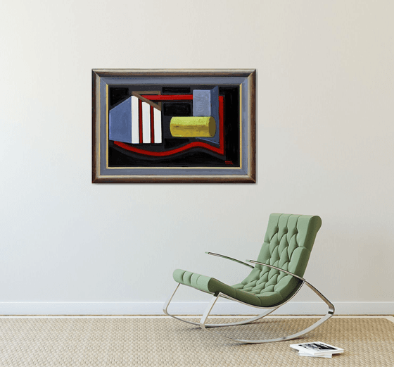 Realistic Representation Of A Framed Abstract, 100 cm x 70 cm